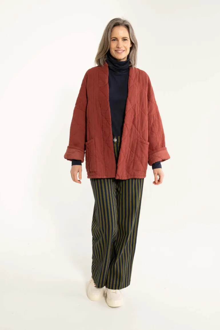 Danefæ Danekatrin Quilt Jacket Swedish Red | Dame Cardigan