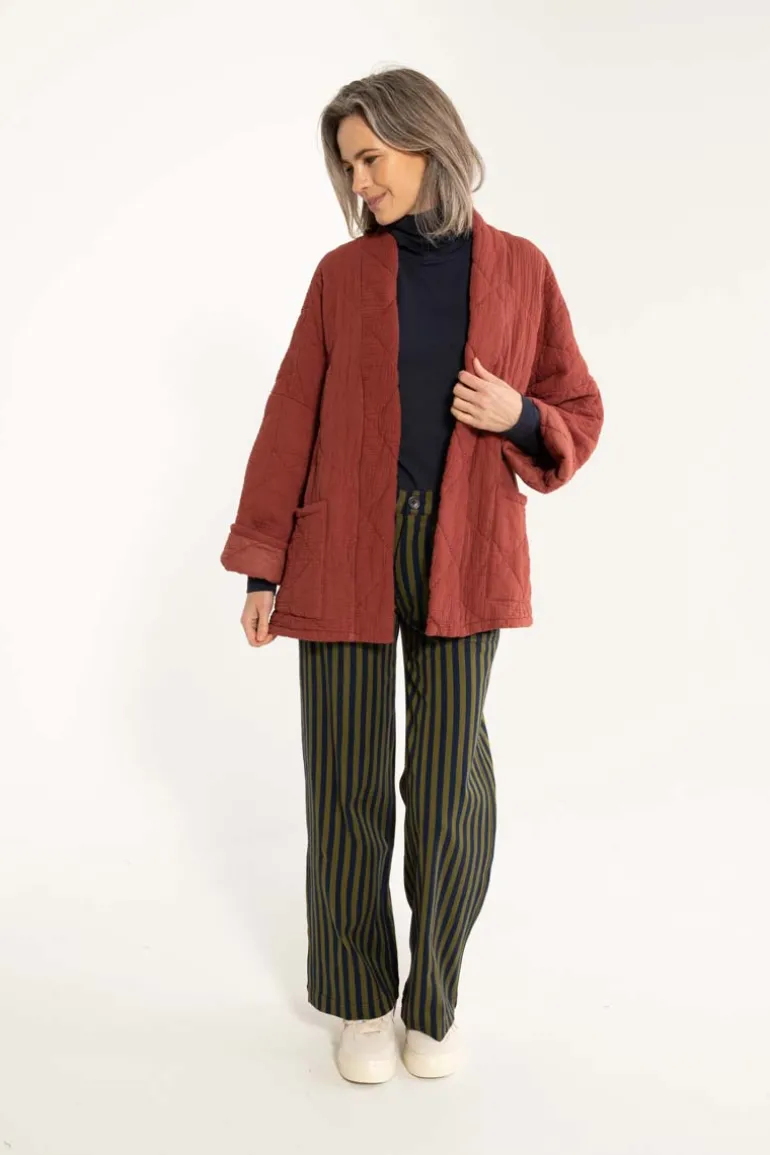 Danefæ Danekatrin Quilt Jacket Swedish Red | Dame Cardigan
