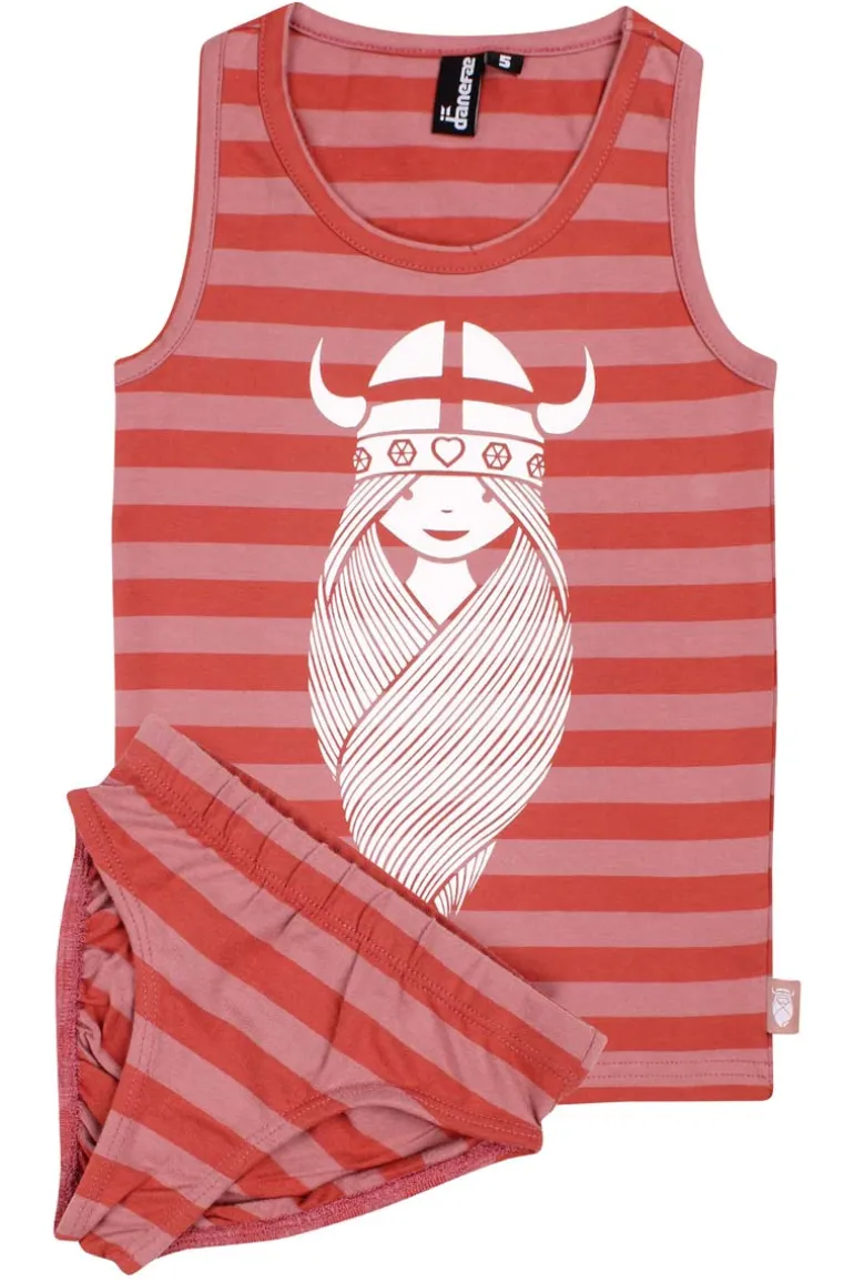 Danefæ Danekrokus Saet Swedish Red/Antique Rose FREJA | Børn Undertøj | Undertøj