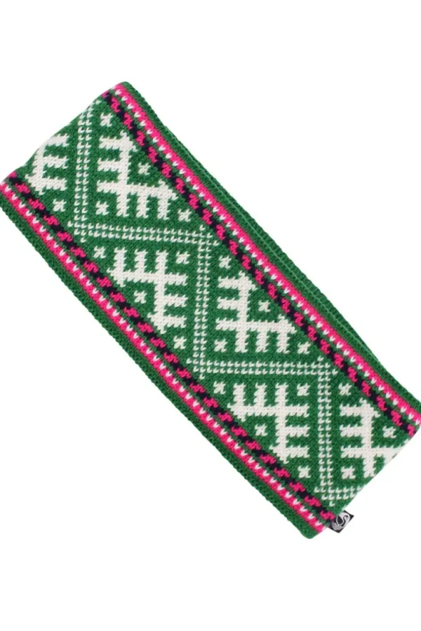 Danefæ Danelangrend Wool Headband Green/White | Dame Huer