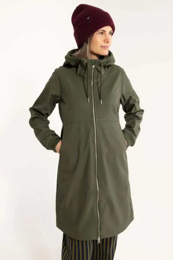 Danefæ Daneline Softshell Dark Army | Dame Softshell Frakker