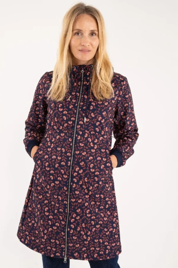 Danefæ Daneline Softshell Navy/Pink Rust FLUERIE | Dame Softshell Frakker