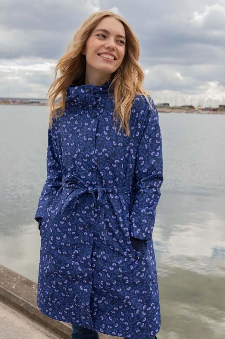 Danefæ Danelisabeth Raincoat Navy/Lilac FLEURIE | Dame Regnfrakker