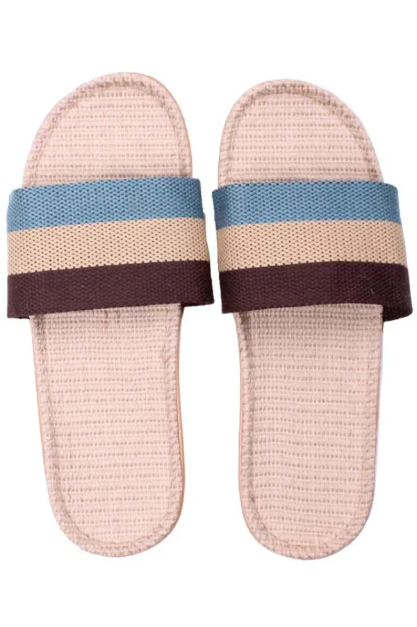 Danefæ Danelulu Slippers Lt Blue/Beige/Brown | Dame Sandaler | Hjemmesko
