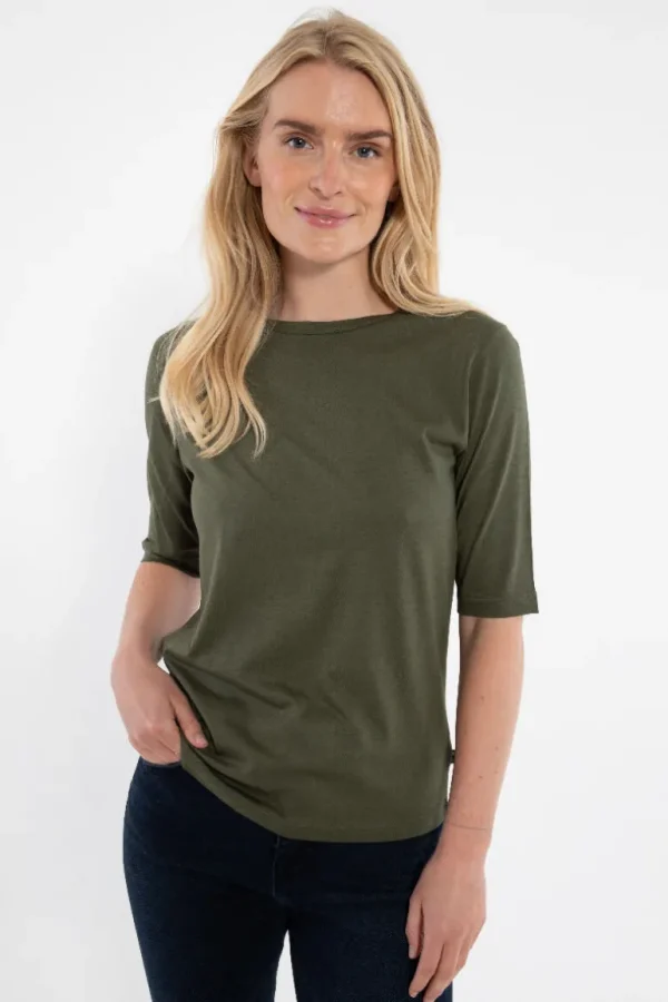 Danefæ Danemanna Modal Tee Dk Army | Dame T-shirts