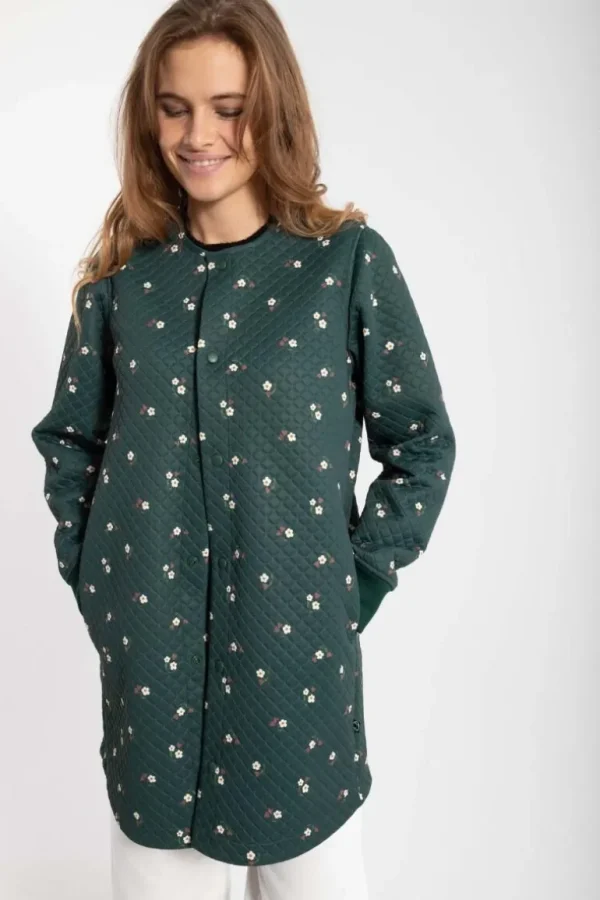 Danefæ Danemaude Thermo Coat Deep Forest MINIFLOWER | Dame Termotøj