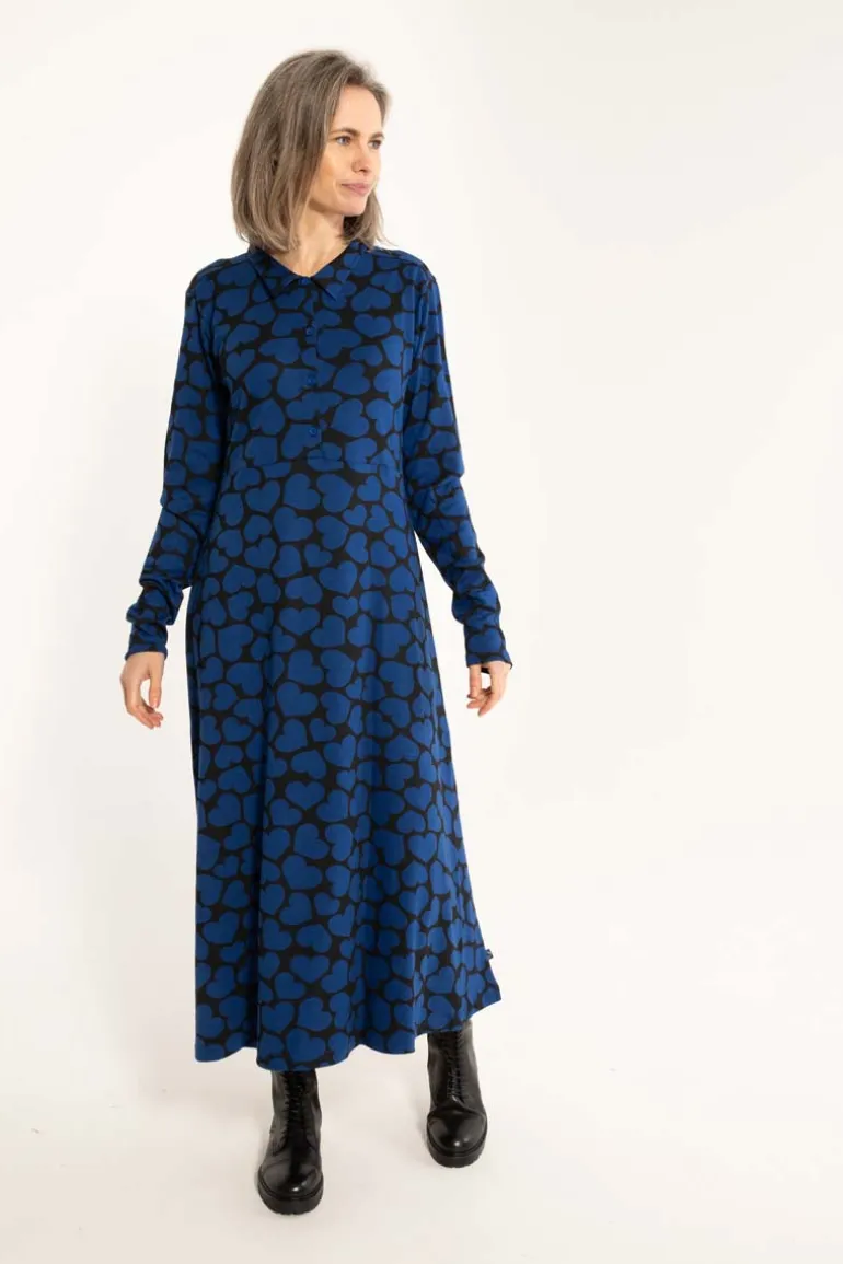 Danefæ Danemusical Interlock Dress Deep Blue HEARTTHROB | Dame Kjoler