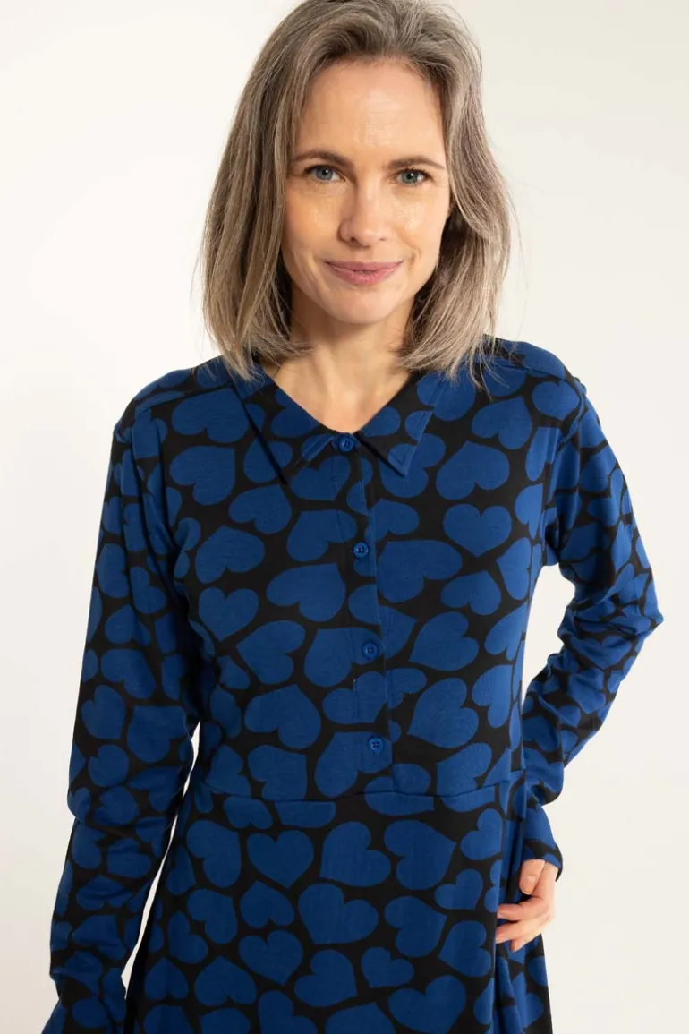 Danefæ Danemusical Interlock Dress Deep Blue HEARTTHROB | Dame Kjoler