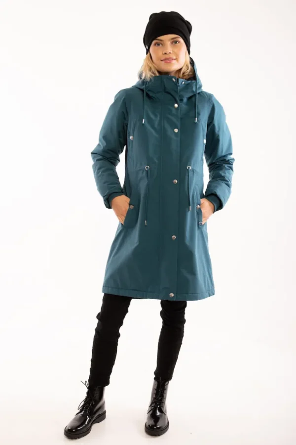Danefæ Danenora Winter Parka Dusty Blue | Dame Vinterfrakker
