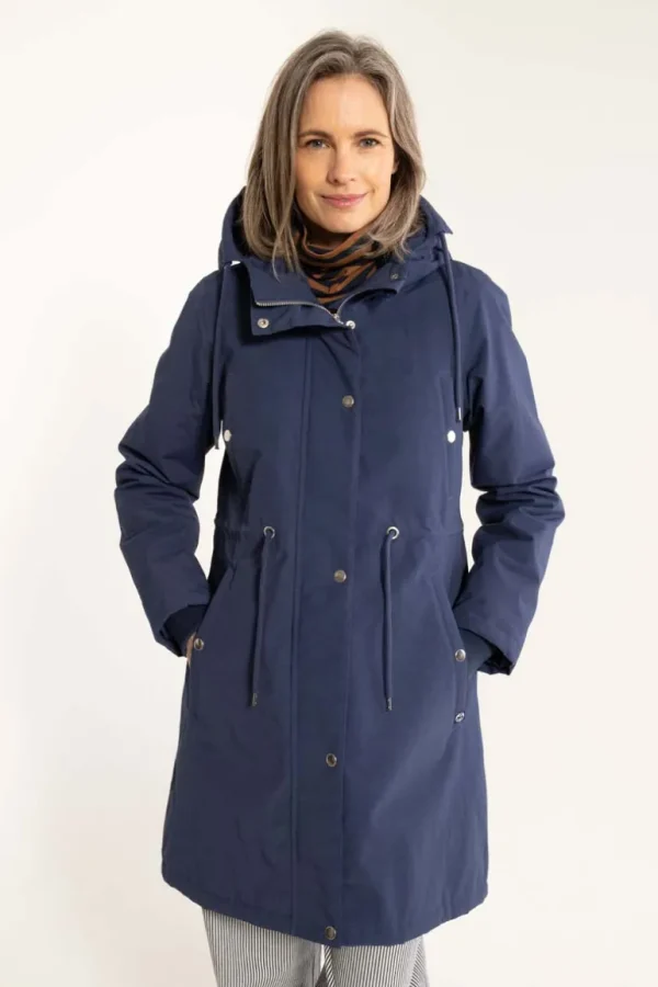 Danefæ Danenora Winter Parka Grey Marine | Dame Vinterfrakker