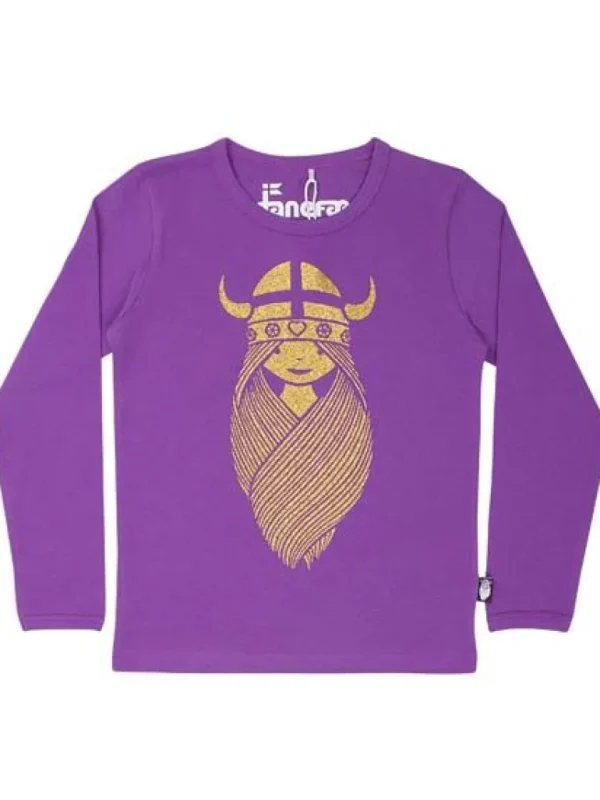 Danefæ Danenorthpole Tee Purple FREJA (gold) | Børn Bluser