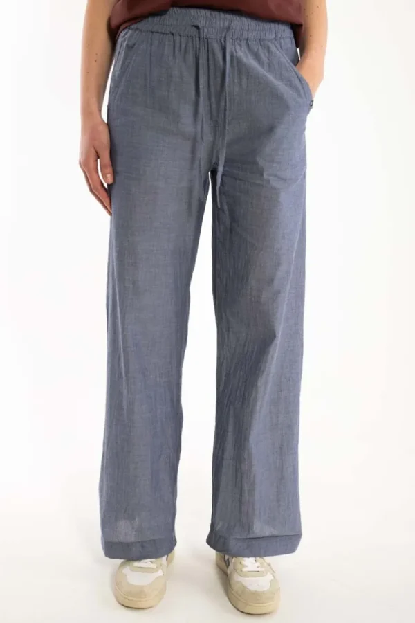 Danefæ Danenynne Chambrey Pants - Denim blue | Dame Bukser