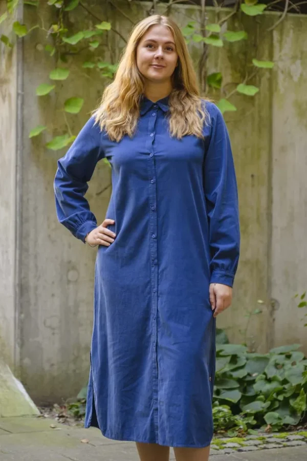 Danefæ Danepippi Cord Dress Deep Blue | Dame Kjoler