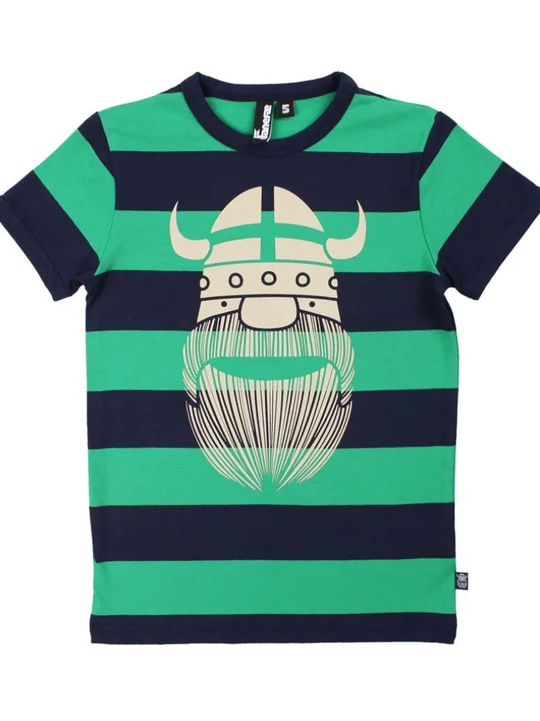 Danefæ Danerainbow Ringer Dark Navy/Green ERIK | Børn T-shirts