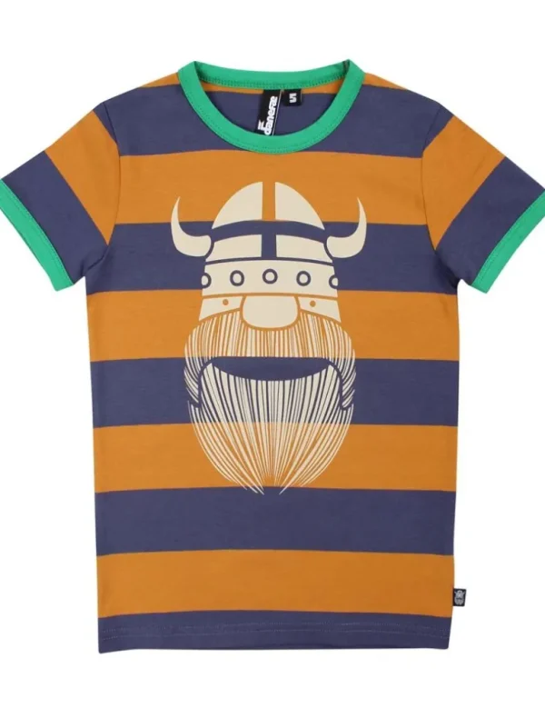 Danefæ Danerainbow Ringer Grey Marine/Golden Honey ERIK | Børn T-shirts