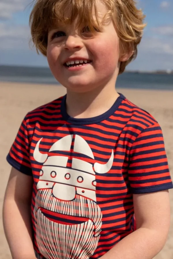 Danefæ Danerainbow Ringer Navy/Bright Red ERIK | Børn T-shirts