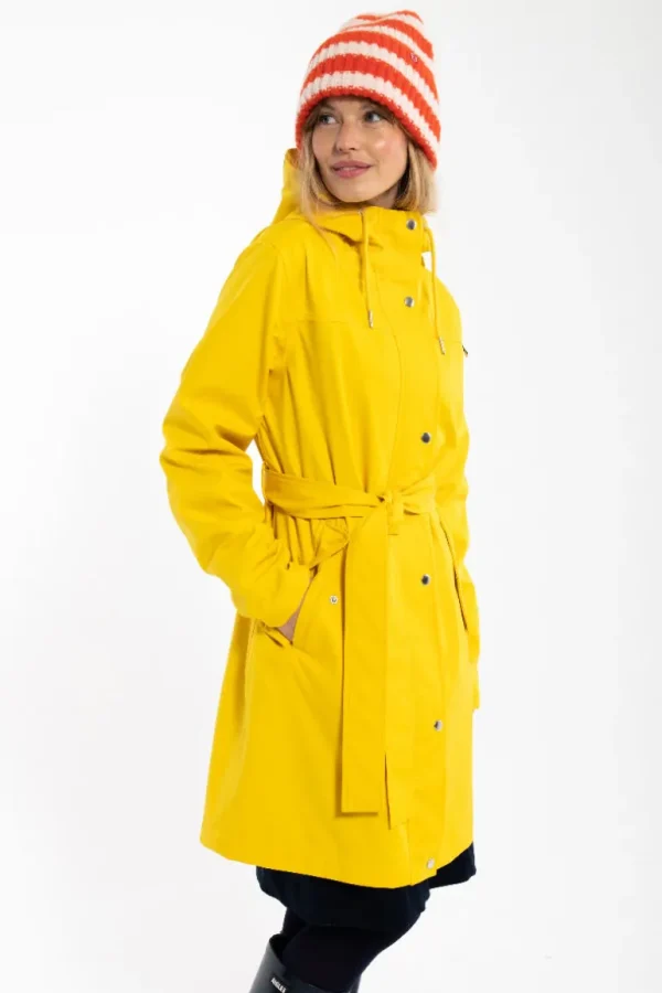Danefæ Danerainlover Raincoat Dark Yellow | Dame Regnfrakker
