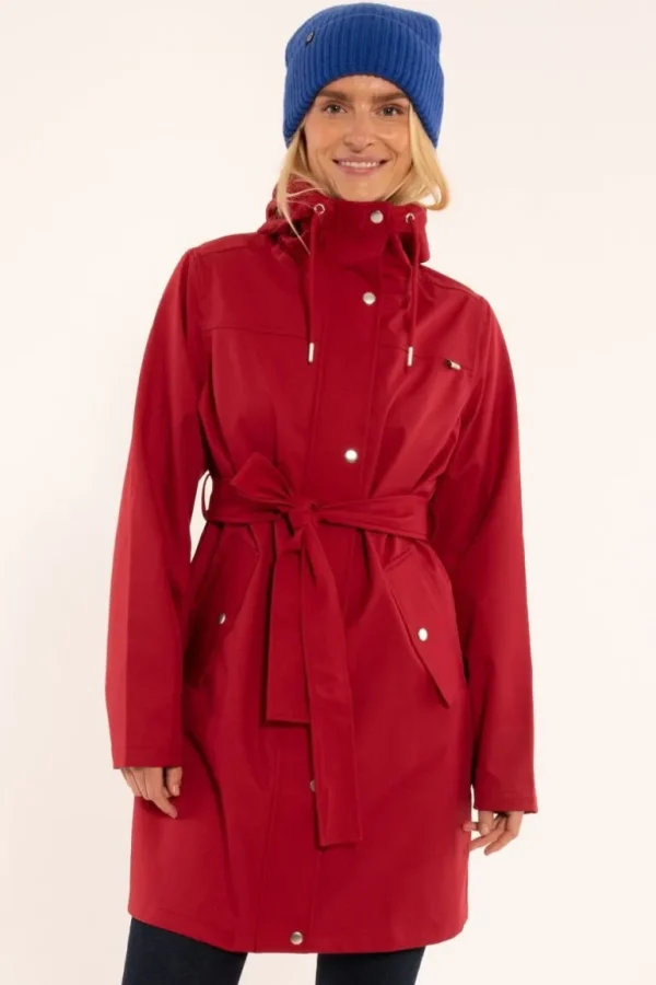 Danefæ Danerainlover Raincoat Dark Red | Dame Regnfrakker