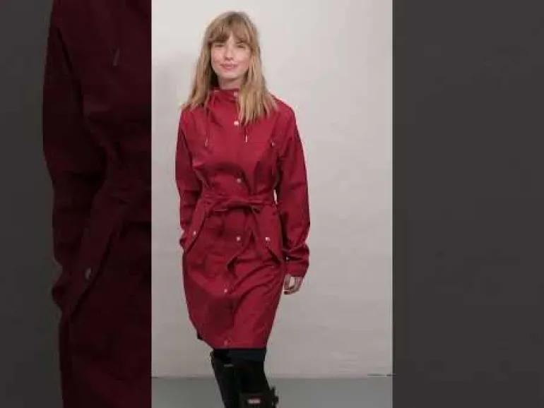 Danefæ Danerainlover Raincoat Dark Red | Dame Regnfrakker