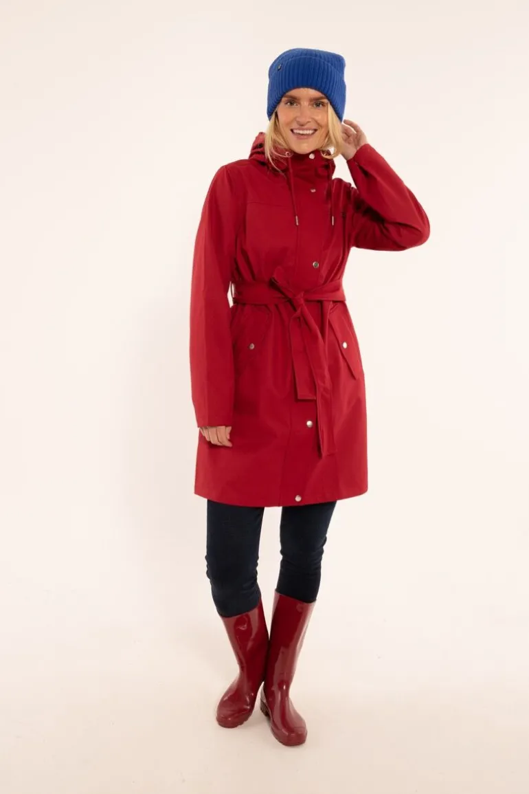 Danefæ Danerainlover Raincoat Dark Red | Dame Regnfrakker