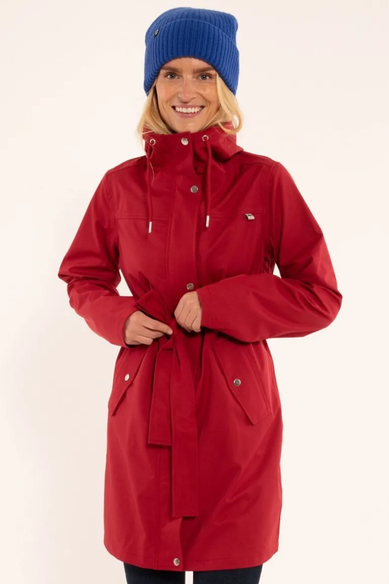Danefæ Danerainlover Raincoat Dark Red | Dame Regnfrakker