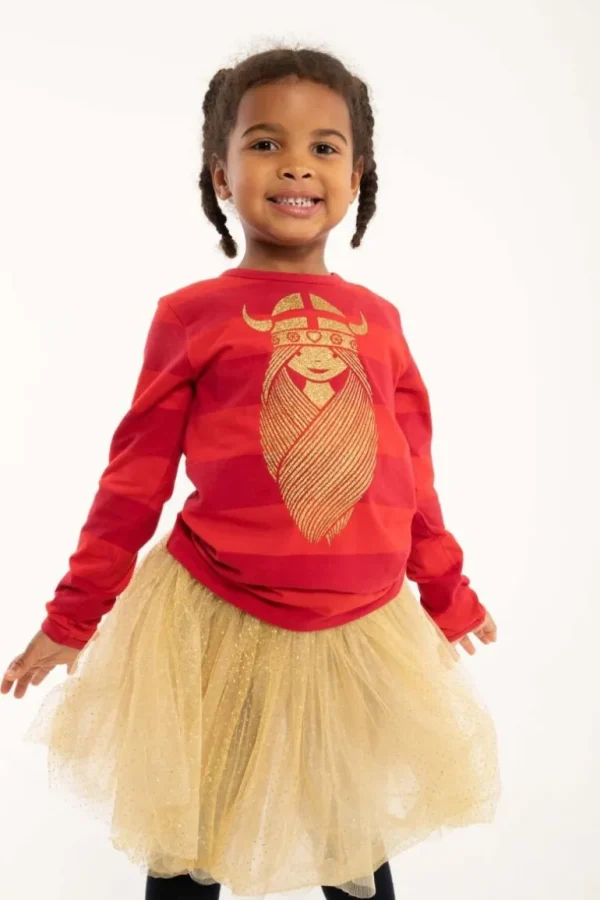 Danefæ Danesophie tee Dk Red/Red FREJA | Børn Bluser