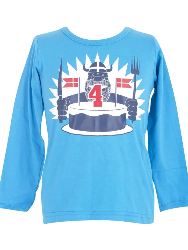 Danefæ Danespaghetti LS Elec Blue BIRTHDAY | Børn Bluser