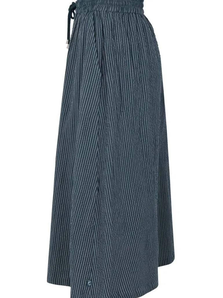 Danefæ Danespresso Searsucker Skirt Dark Slate/Blue Grey | Dame Nederdele