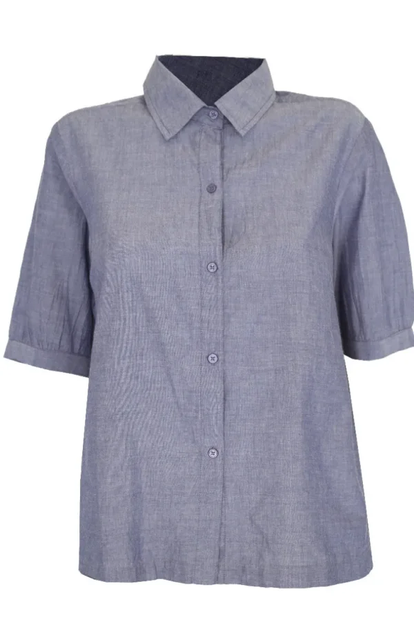 Danefæ Danesyren SS Chambrey Shirt Denim blue | Dame Skjorter