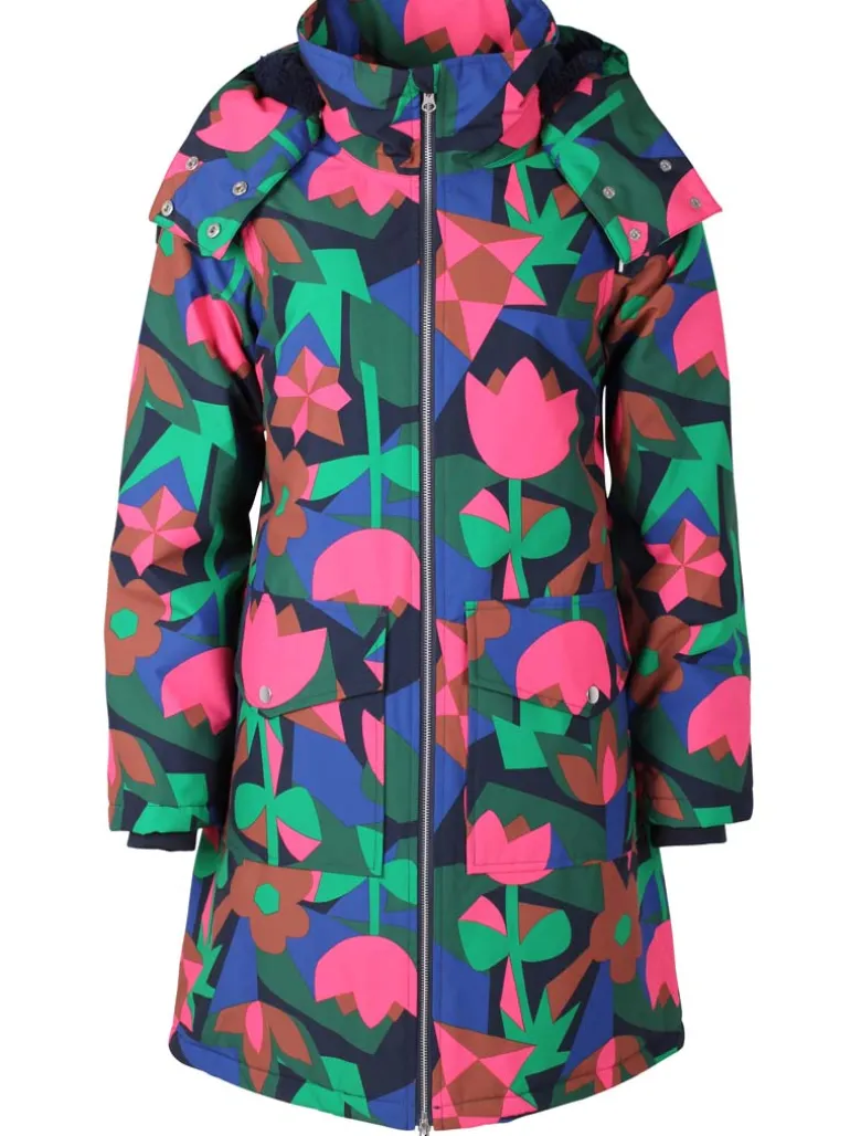 Danefæ Daneturell Winter Coat Dark Navy GEOFLEUR | Dame Vinterfrakker