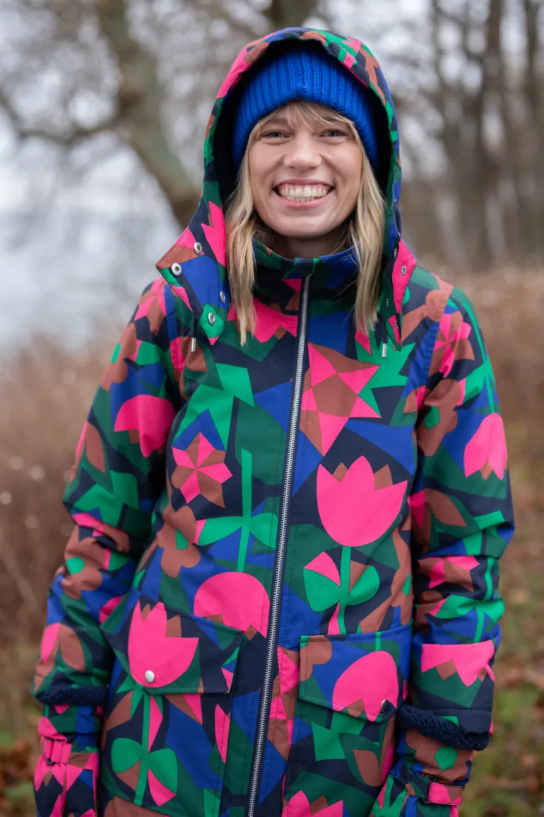 Danefæ Daneturell Winter Coat Dark Navy GEOFLEUR | Dame Vinterfrakker