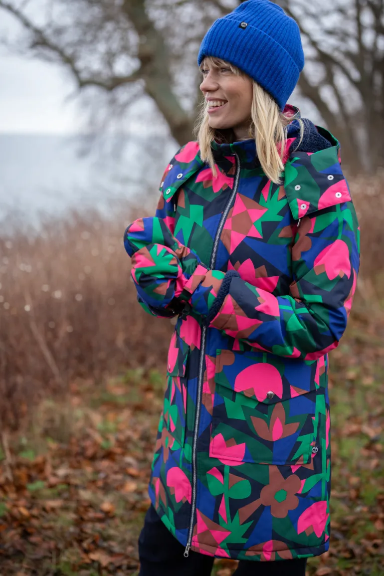 Danefæ Daneturell Winter Coat Dark Navy GEOFLEUR | Dame Vinterfrakker