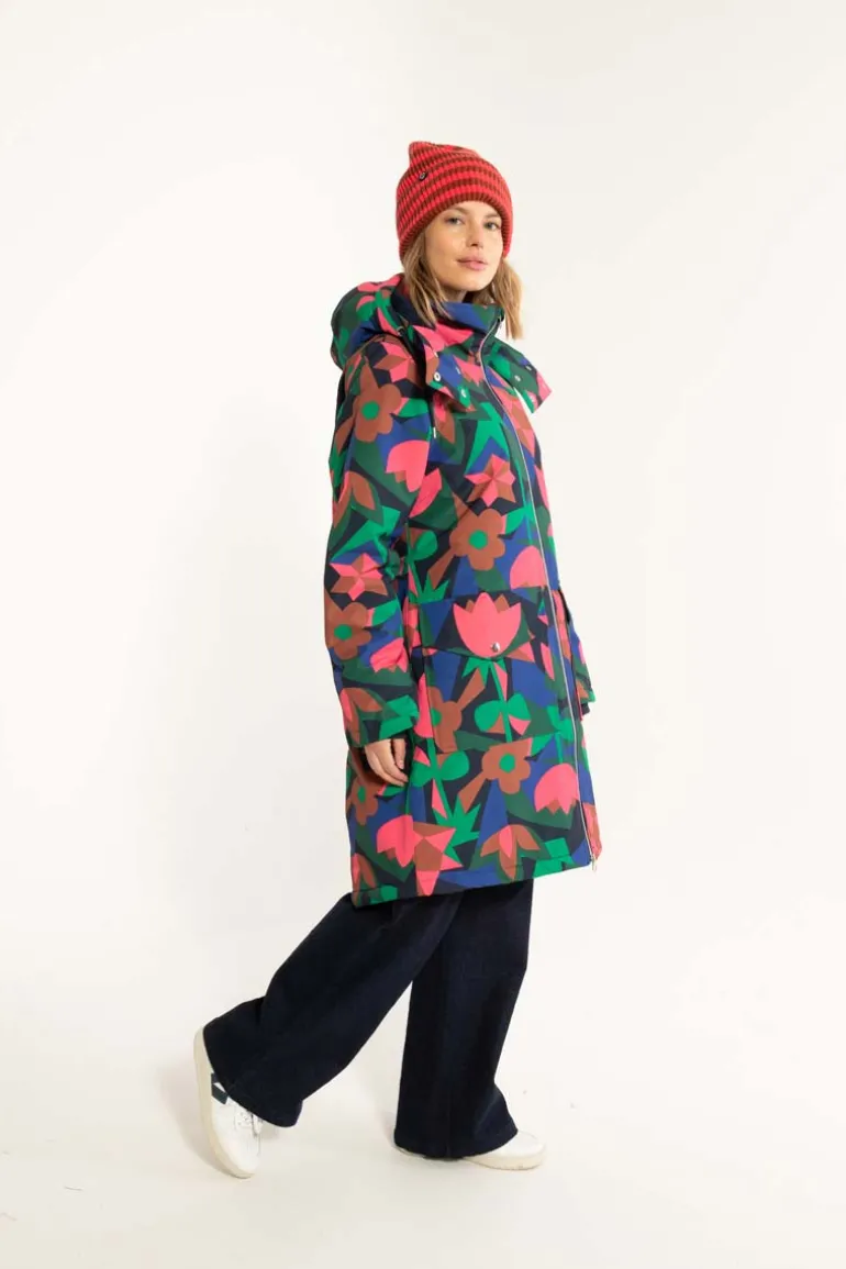 Danefæ Daneturell Winter Coat Dark Navy GEOFLEUR | Dame Vinterfrakker