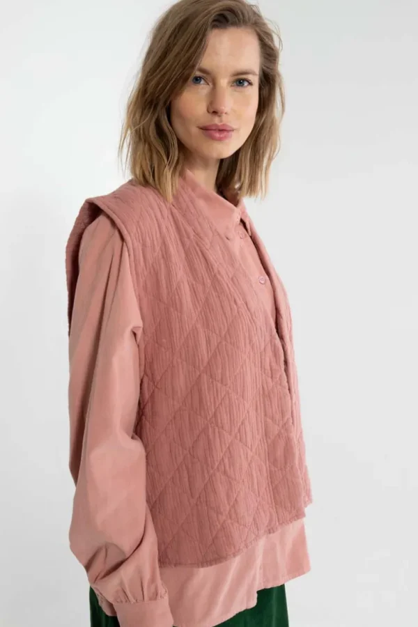 Danefæ Danevibeke Quilt Vest Antique Rose | Dame Veste
