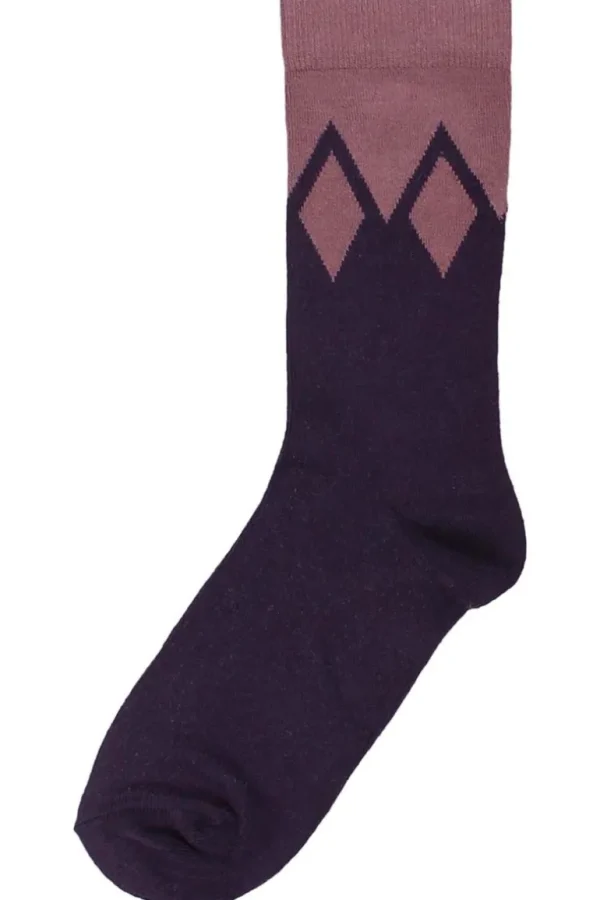 Danefæ Danewalk with me Socks Black Mauve/Clay Viola ICICLES | Dame Strømper