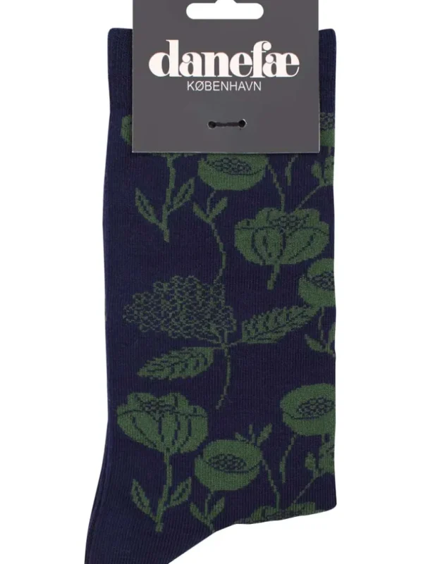 Danefæ Danewalk with me Socks Dark Navy HORTENSIA | Dame Strømper