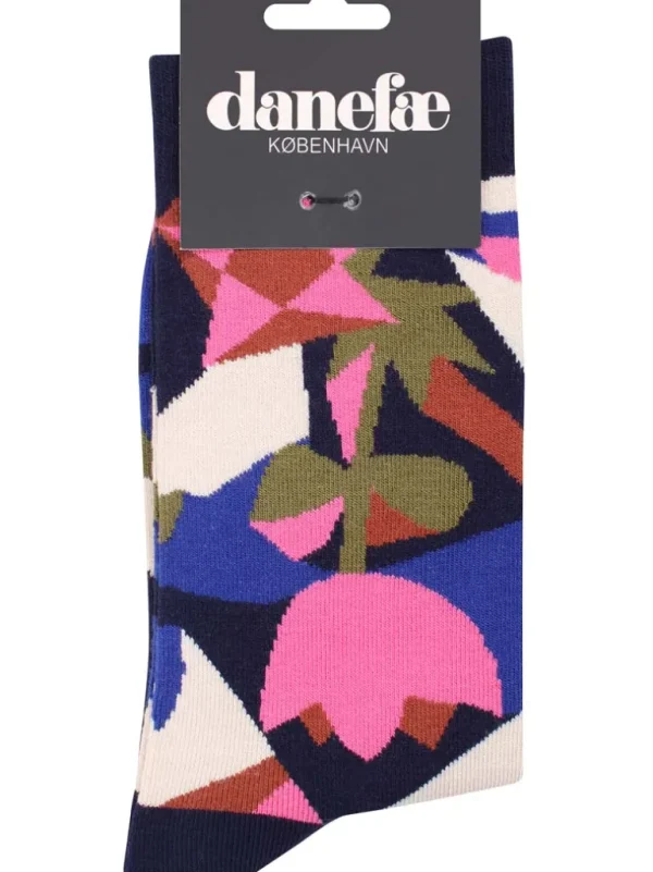 Danefæ Danewalk with me Socks Dark Navy GEOFLEUR | Dame Strømper