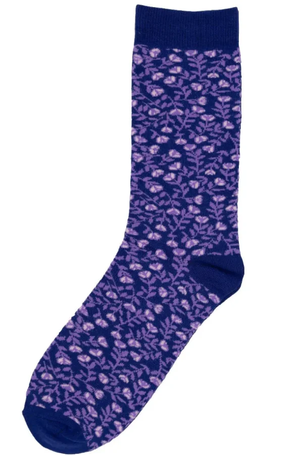 Danefæ Danewalk with me Socks Deep MarineViola FLEURIE | Dame Strømper