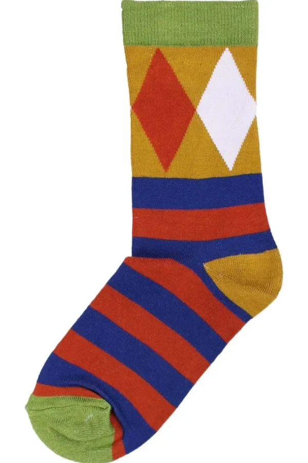 Danefæ Danewalk with me Socks Deep Marine/Rust DIAMONDS | Dame Strømper