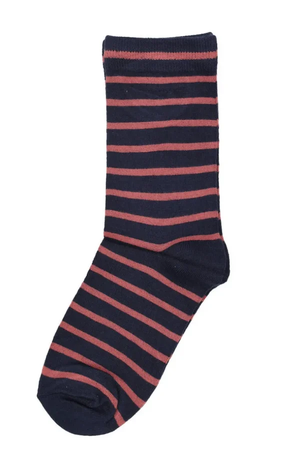 Danefæ Danewalk with me Socks Dk Navy/Old Rose | Dame Strømper