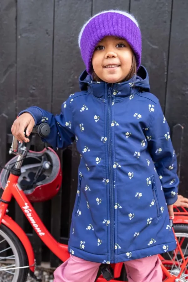 Danefæ Danolivia Softshell Grey Marine MINIFLOWER | Børn Softshelljakker