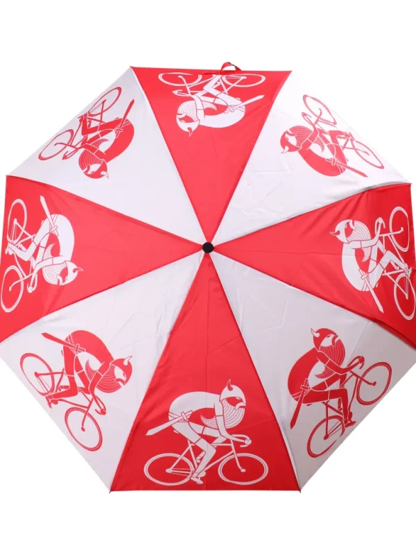 Danefæ Danumbrella - Red/White BIKING VIKING | Dame Paraply