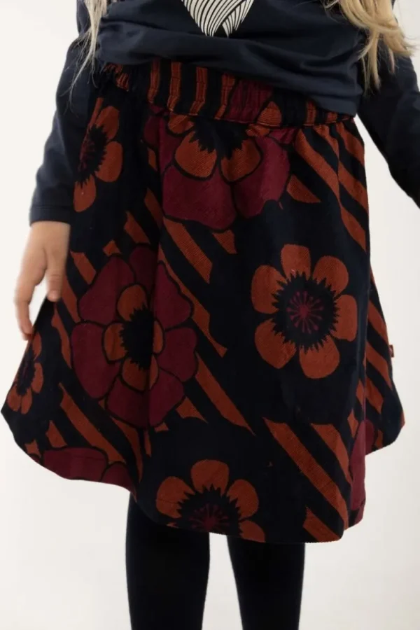 Danefæ Danyrsa Skirt Beige Rose/Navy POWER FLOWERS | Børn Nederdele