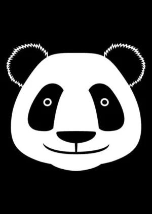 Danefæ DYR Postcard Black PANDA | Kort Og Notesbøger | Bøger Og Kort