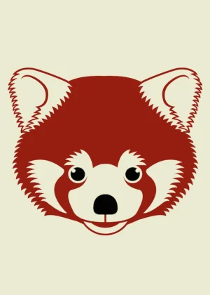 Danefæ DYR Postcard Chalk RØD PANDA | Kort Og Notesbøger | Bøger Og Kort