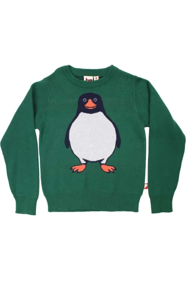 Danefæ Dyrarctic Cotton Sweater Dark Pine PINGVIN | Børn Strik