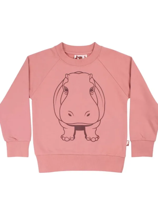 Danefæ Dyrbellow Sweat Antique Rose OUTLINE FLODHEST | Børn Sweatshirts
