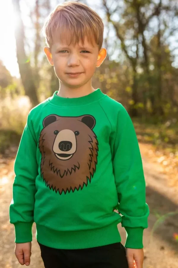 Danefæ Dyrbellow Sweat Green BRUN BJOERN | Børn Sweatshirts