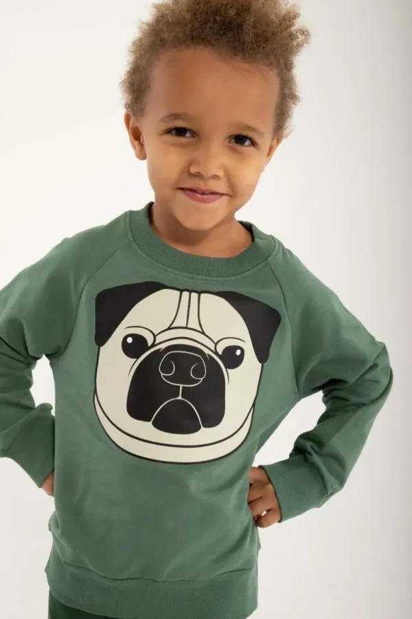 Danefæ Dyrbellow Sweat Lt Army MOPSLYS | Børn Sweatshirts