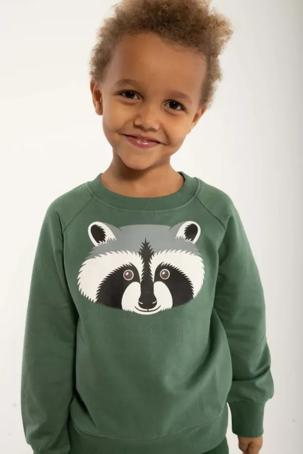 Danefæ Dyrbellow Sweat Lt Army VASKEBJOERN | Børn Sweatshirts